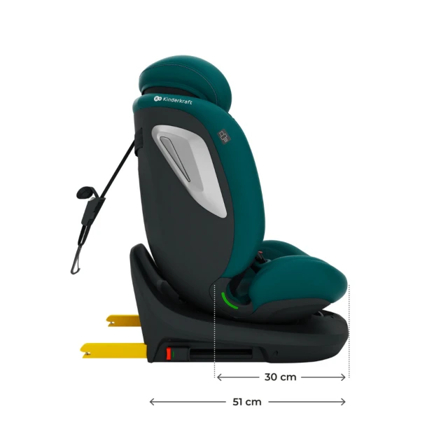 Kinderkraft I-Grow 2 PLUS car seat 40-150 cm GREEN