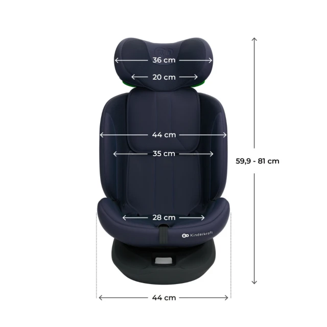 Kinderkraft I-Grow 2 PLUS столче за кола 40-150 cm NAVY