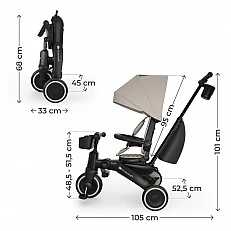 KinderKraft JAZZ 3 сгъваема триколка БЕЖОВА