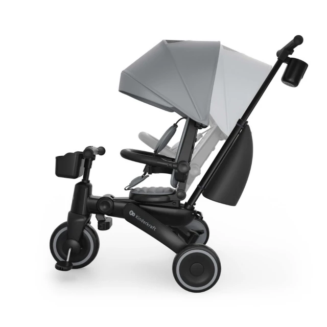 KinderKraft JAZZ 3 сгъваема триколка СИВА