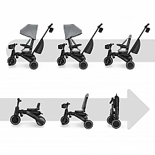 KinderKraft JAZZ 3 сгъваема триколка СИВА