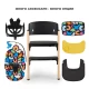 Kinderkraft LIVY high chair + CALMEE lounge chair HAPPY SHAPES