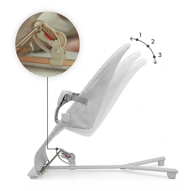 KinderKraft MIMI sun lounger LIGHT GREY