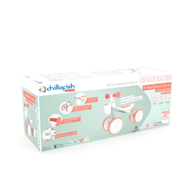 Chillafish Quadi Racer CPQR01BRP ride on toy BREEZE PINK