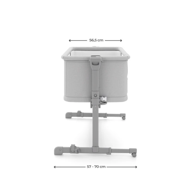 KinderKraft NESTE GROW 2 baby crib LIGHT GRAY