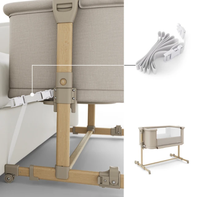 KinderKraft NESTE GROW 2 бебешка кошара BEIGE