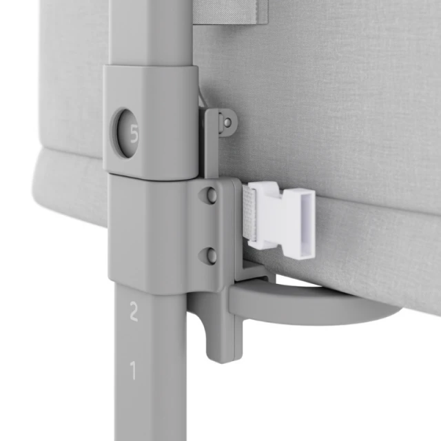 KinderKraft NESTE GROW 2 baby crib LIGHT GRAY