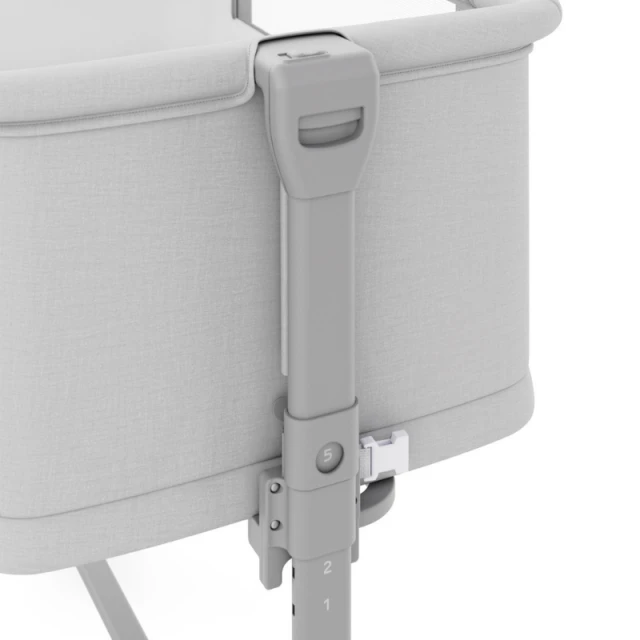KinderKraft NESTE GROW 2 baby crib LIGHT GRAY