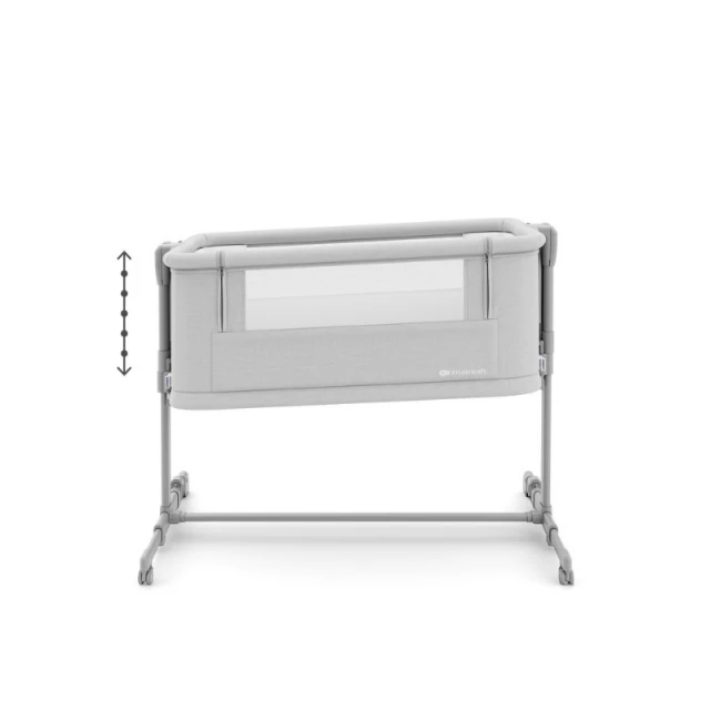 KinderKraft NESTE GROW 2 baby crib LIGHT GRAY