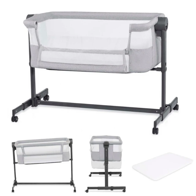 KinderKraft NESTEE UP 2 baby crib GRAY