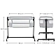 KinderKraft NESTEE UP 2 baby crib GRAY