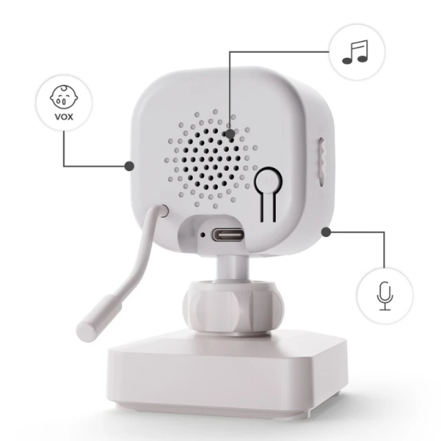 KinderKraft NITEEYE TRAVEL baby monitor WHITE