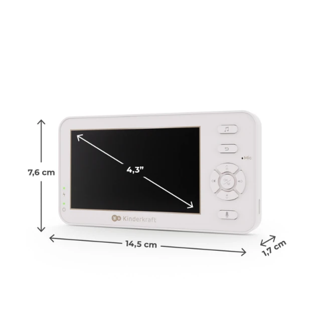 KinderKraft NITEEYE TRAVEL baby monitor WHITE