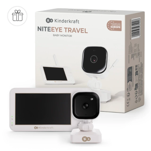 KinderKraft NITEEYE TRAVEL baby monitor WHITE