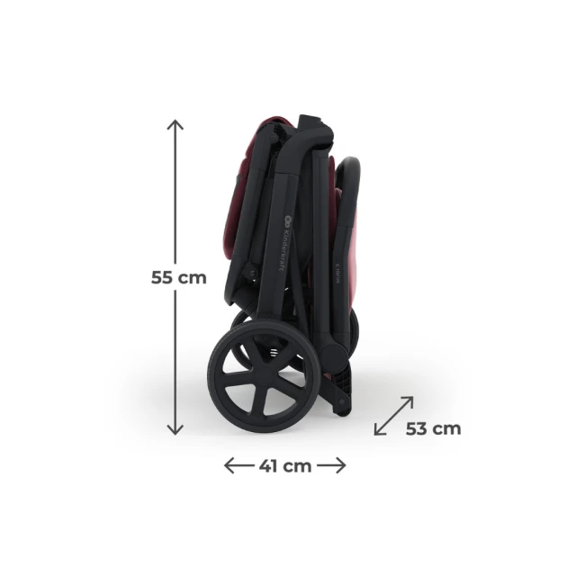 Kinderkraft NUBI 3 baby stroller DARK RUBY