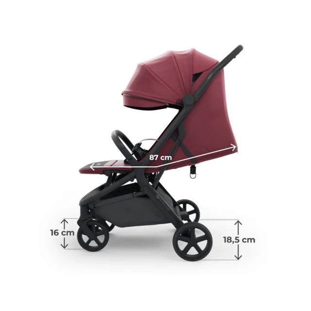 Kinderkraft NUBI 3 baby stroller DARK RUBY