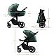 Kinderkraft Prime 2 бебешка количка 2в1 DARK GREEN