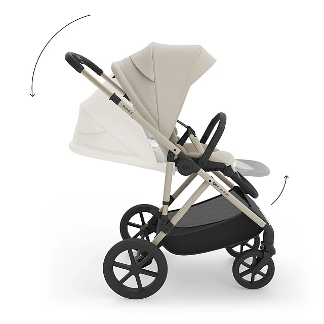 Kinderkraft Prime 3 baby stroller 2in1 BEIGE