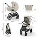 Kinderkraft Prime 3 baby stroller 2in1 BEIGE