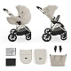 Kinderkraft Prime 3 baby stroller 2in1 BEIGE