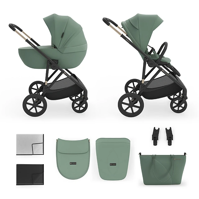 Kinderkraft Prime 3 baby stroller 2in1 GREEN