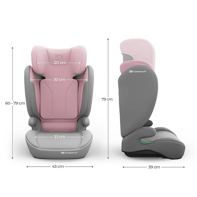 Kinderkraft I-SPARK 2 PLUS car seat PINK