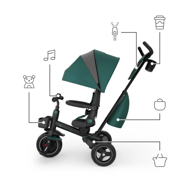 KinderKraft SPINSTEP 2 PLUS tricycle GREEN