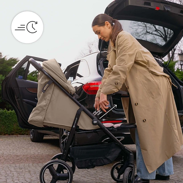 Kinderkraft TRIG 3 бебешка количка с табла STONE BEIGE