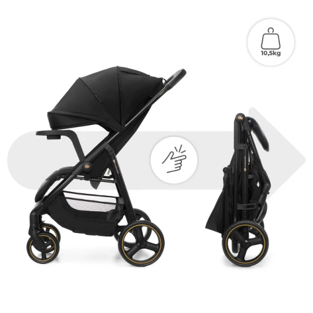 Kinderkraft TRIG 3 бебешка количка с табла ONYX BLACK