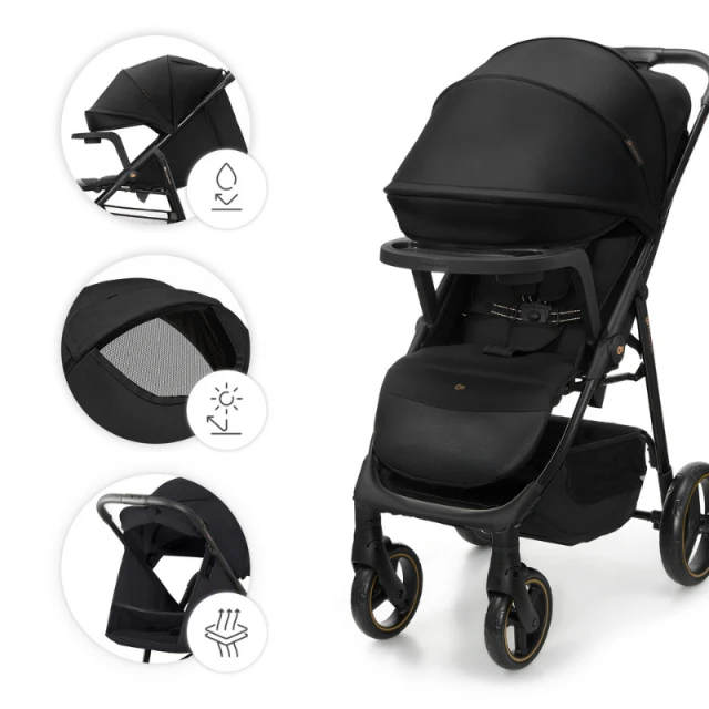 Kinderkraft TRIG 3 бебешка количка с табла ONYX BLACK