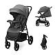 Kinderkraft TRIG 3 baby stroller with tray GRANITE GREY