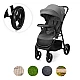 Kinderkraft TRIG 3 baby stroller with tray GRANITE GREY