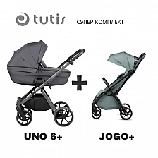 Tutis UNO 6+ бебешка количка 2в1 169 Antracite + JOGO+ mint
