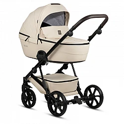 Tutis VIVA 5+ Leather baby stroller 2 in 1 086 Vanilla