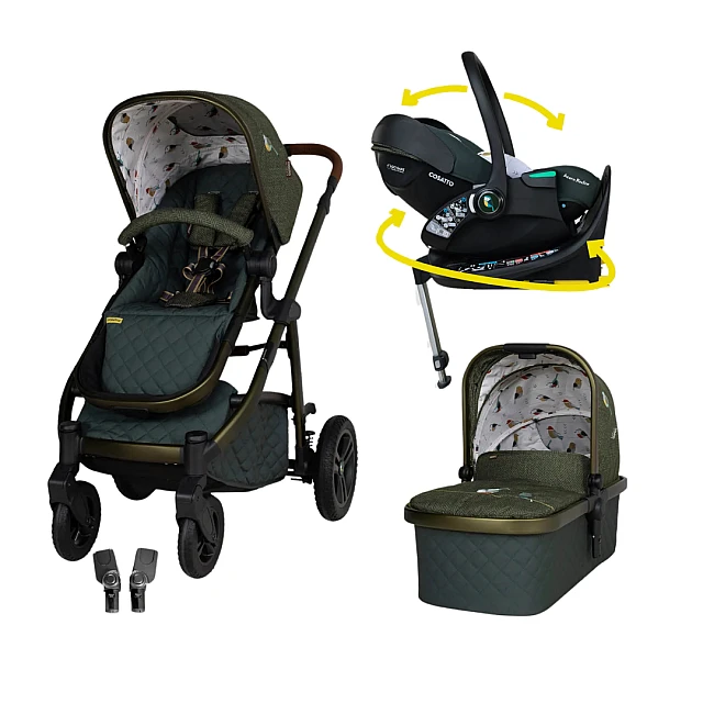 Cosatto CT5713 WOW 3 BUREAU stroller + CT6082 ACORN Recline car seat + CT6005 base