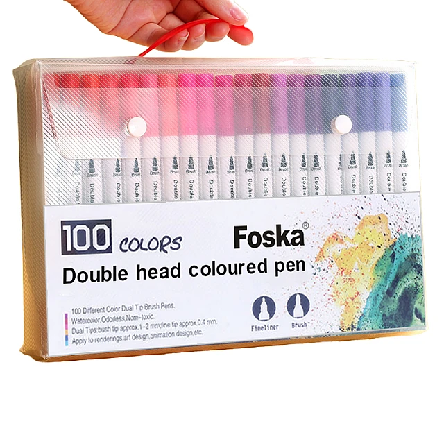 Foska Brush Pen, 100 colors
