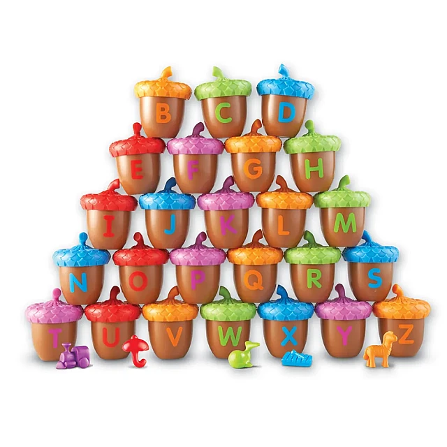 Learning Resources Acorns with the English Alphabet, for Sorting and Counting