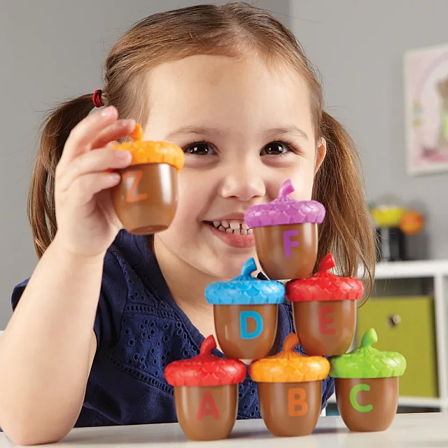 Learning Resources Acorns with the English Alphabet, for Sorting and Counting