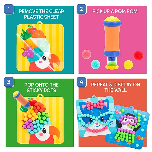 Learning Resources Creative Kit with Pompoms, Animal Transformations