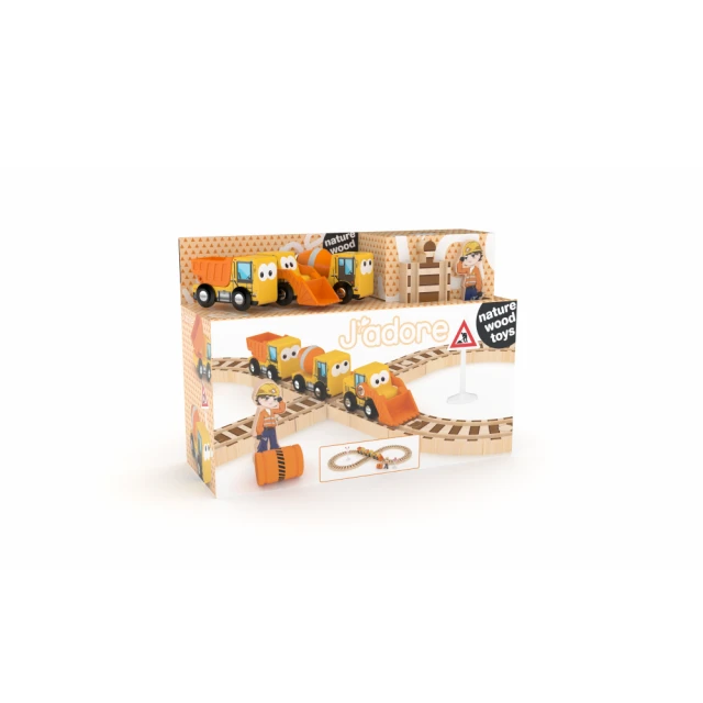 Wooden Train Set, J’adore, Construction Machinery