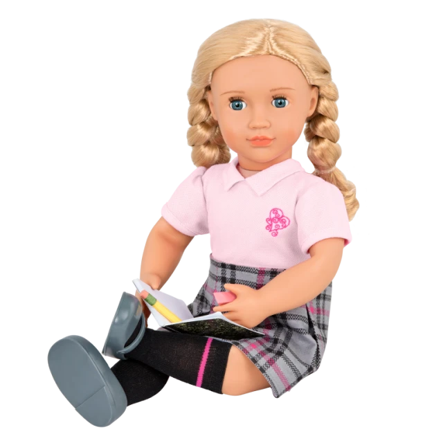 Heli schoolgirl doll with two outfits and accessories
