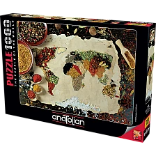 Билкова карта на света -  пъзел 1000 части
