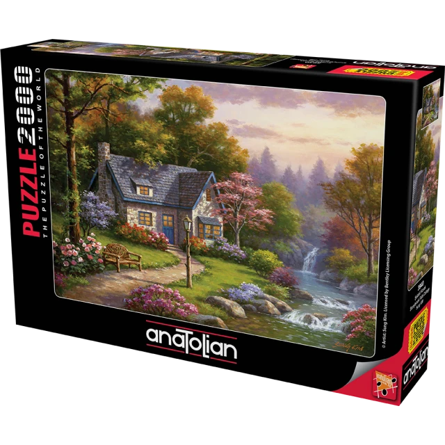 House by the waterfall - puzzle 2000 pieces