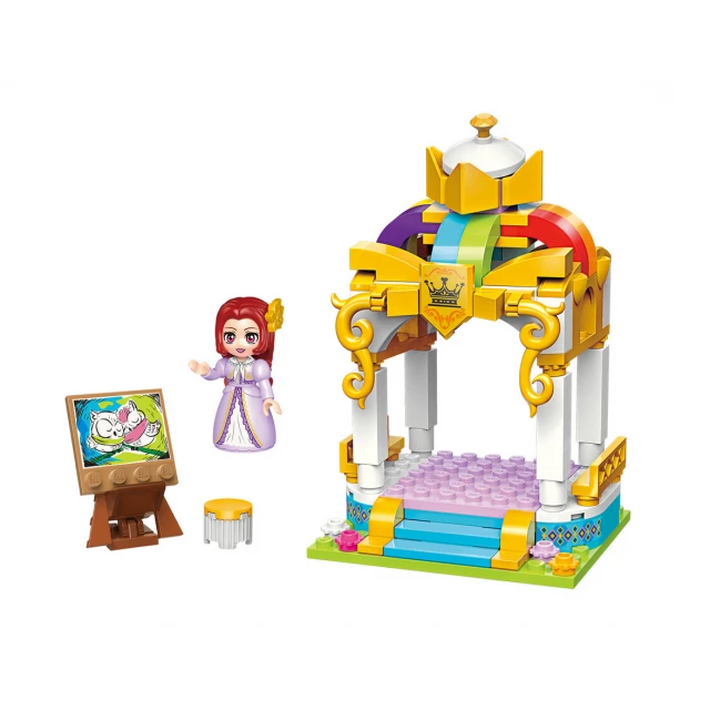 Building set Qman Colourful kiosk, 113 pieces
