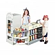 Large wooden shop with accessories white, Costway