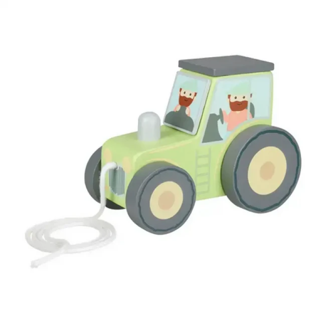 Дървена играчка за дърпане, Трактор (FSC®)