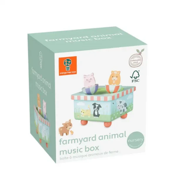 Wooden music box - Farm (FSC®)