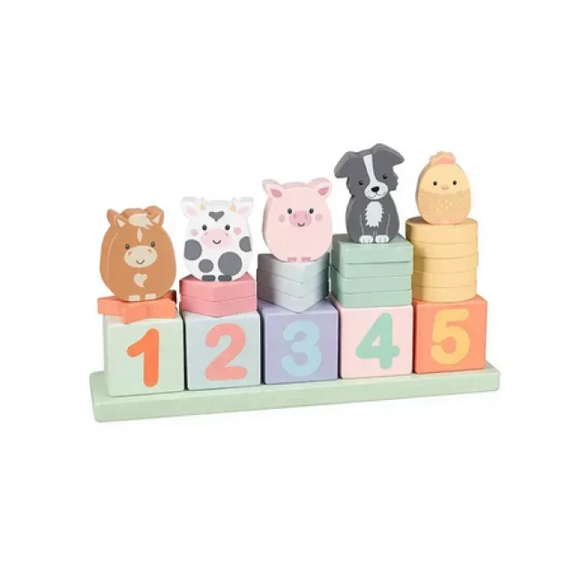 Wooden string - Counting animals (FSC®)