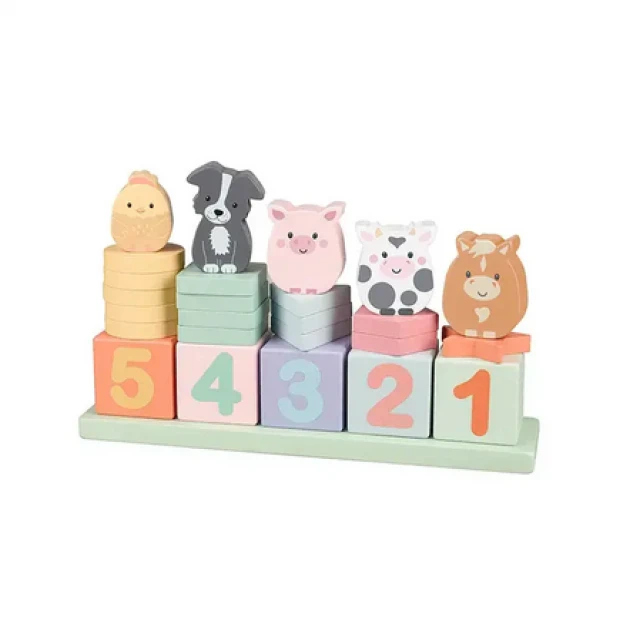 Wooden string - Counting animals (FSC®)
