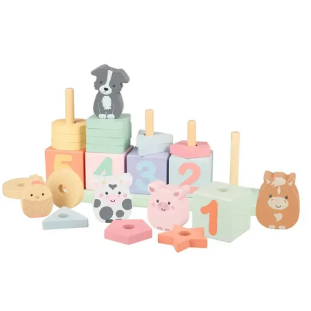 Wooden string - Counting animals (FSC®)